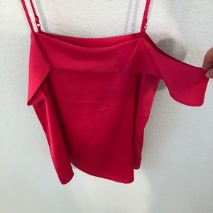 EXPRESS NWOT Cold Shoulder Red Tank Shirt | Medium